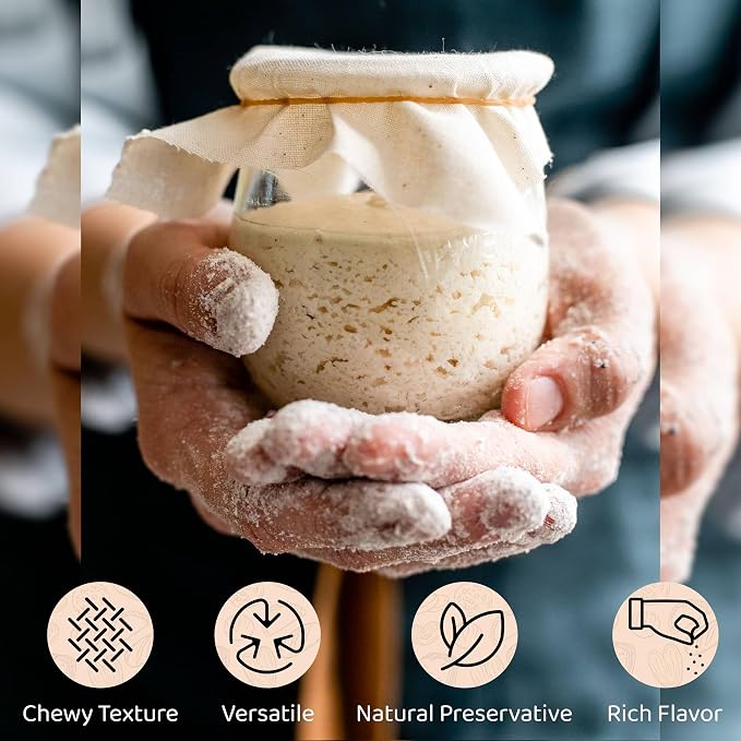 Living Dough - 75 Year Old Einkorn Wheat Flour Ancient Grain Sourdough Starter Culture - Active & Live Organic Sourdough Starter for Baking - For Artisan Bread, Pizza Dough, Waffles & More