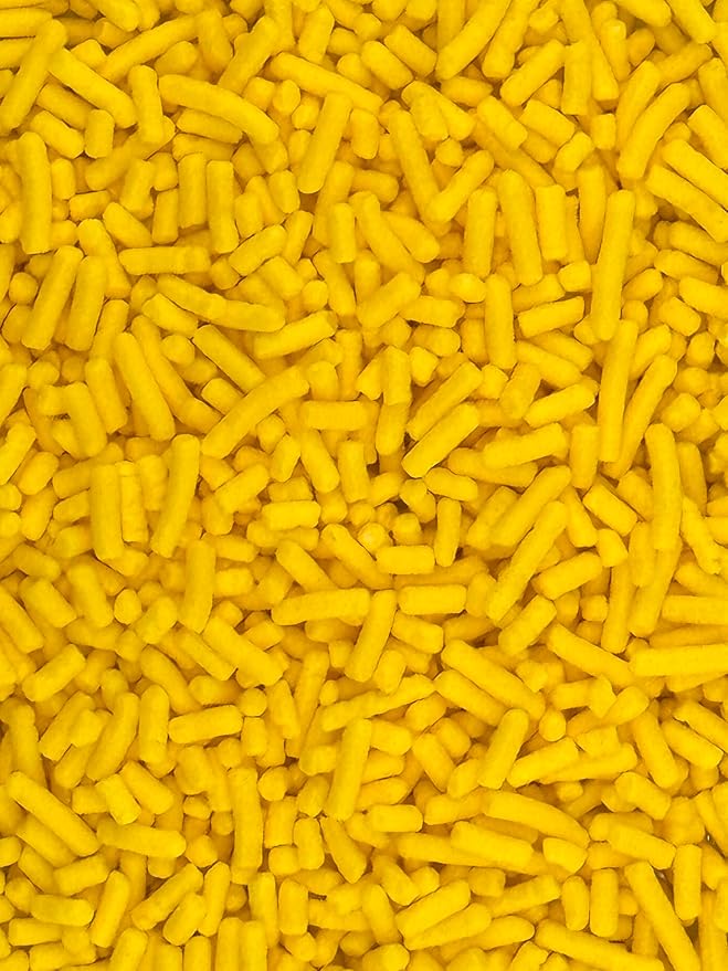 Yellow Sprinkles 4oz pack for Baking Cakes, Cupcakes, Cookie Decorations, Ice Cream and Donut Toppings Edible Decorating Baking Supplies (Yellow)