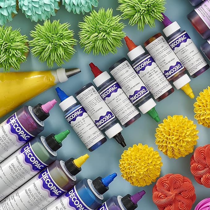 DecoPac Premium Airbrush Color, Pearlescent Silver Shimmer, Edible Airbrush Paint for Decorating Cakes, Cupcakes, and Cookies, Food Coloring, 4oz