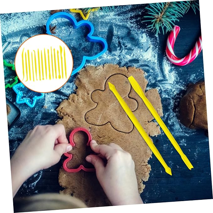 Tofficu 6sets Tools Different Styling Heads Malleable Pliable for Polymer Clay Clay Cake Decorating Crafts