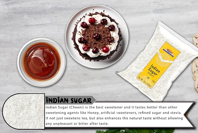 Rani Indian Sugar (Cheeni) 14oz (400g) ~ All Natural | Gluten Friendly | No Colors | Kosher | Vegan | Indian Origin