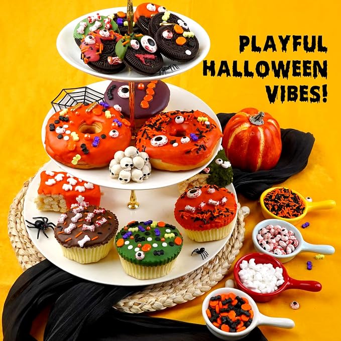 Halloween Sprinkles, Edible Halloween Sprinkles for Cake Decorating, Cake Decoration & Cupcake Topper, 110g/3.88oz