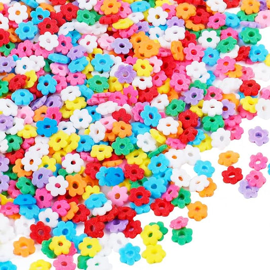 Rainbow Flower Sprinkles for Baking, Edible Birthday Sprinkles for Cake, Cookies, Ice Cream and Macaron Decorating