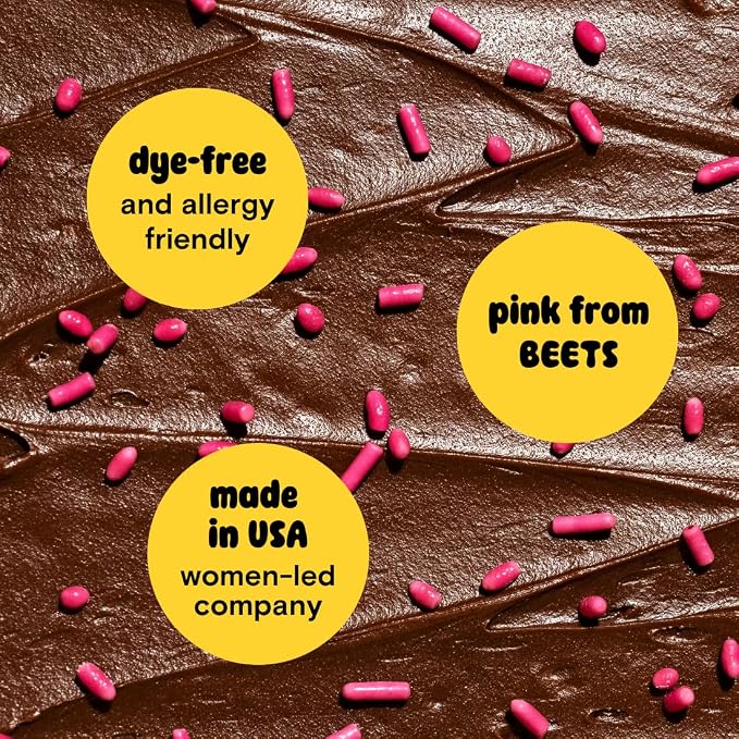 Supernatural Rosy Pink Softies Sprinkles, Dye-Free, Made in USA, Soy Free, Gluten Free, Vegan, 16oz