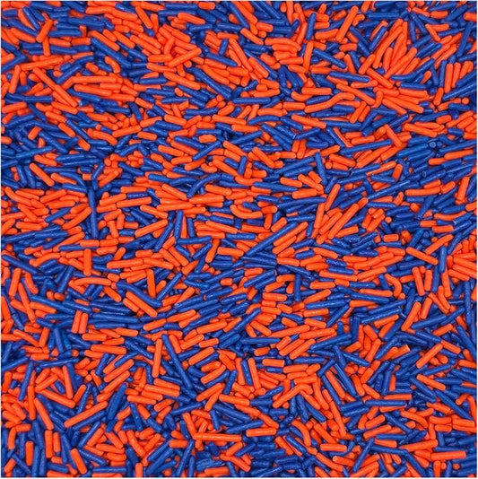 NCS Orange & Dark Blue Jimmies Edible Sprinkles – Cupcake, Cake & Cookie Decorations, 7 oz