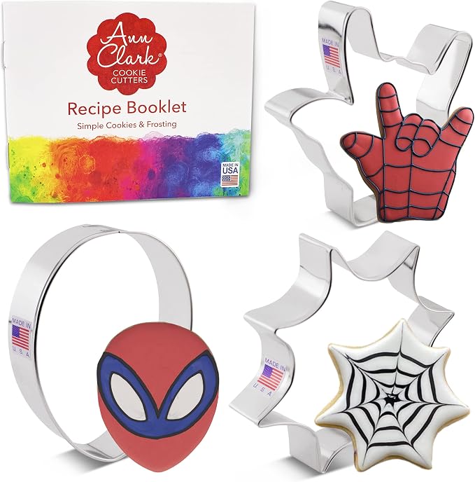 Ann Clark 3-Pc Superhero Set (Face Mask, Hand, Spider Web) Made in the USA
