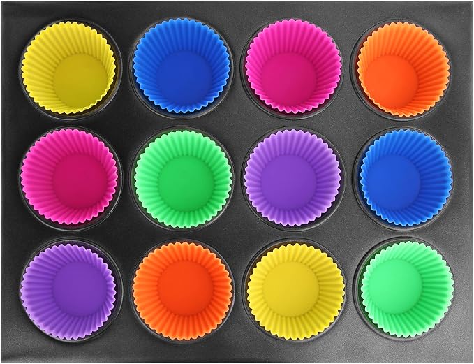 New Star Foodservice 44270 Reusable Silicone Baking Cups and Cupcake Liners, Set of 24 (Pack of 2)