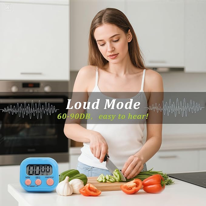 24 Pack Multi-Function Electronic Timer - Kitchen Timer,Magnetic Digital Timers,Big LCD Display, ON/Off Switch,Extensively Use in Cooking,Gym, Meeting, Classroom,Kitchen,Study,Work,Outdoor Activities