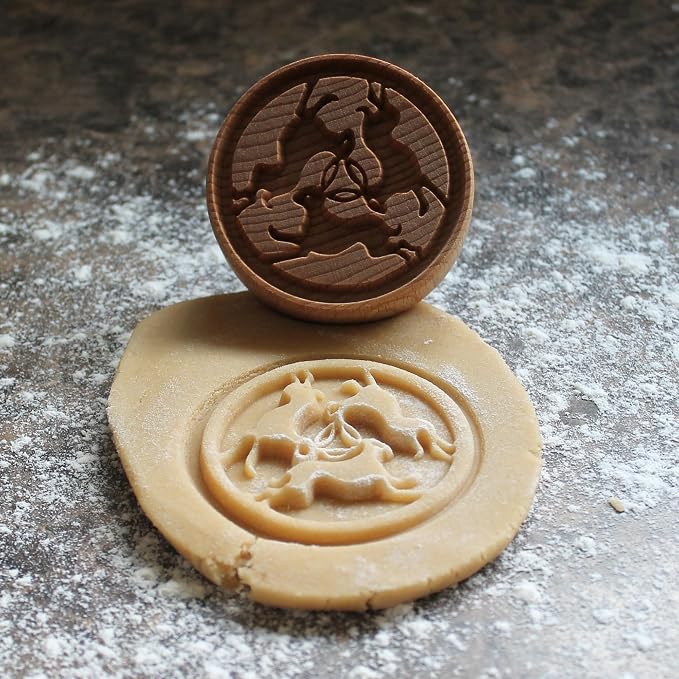 Wood Cookie Stamp, 2.5 Inch (Three Hares CS-138)