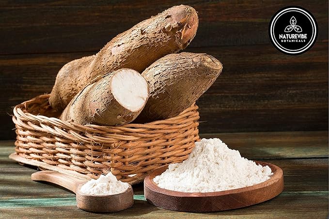 Naturevibe Botanicals Cassava Flour 5 lb | Grain-Free, Gluten-Free Flour | Non-GMO, Fine Texture | Paleo & Vegan Friendly | Ideal for Baking, Tortillas, Bread, Pancakes & Cooking