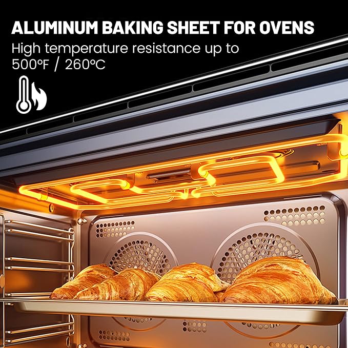 BIEAMA 12 Pack Half Size Baking Sheet Pan Aluminum Commercial Pan for Oven Freezer Bakery Hotel Restaurant 18" × 13"
