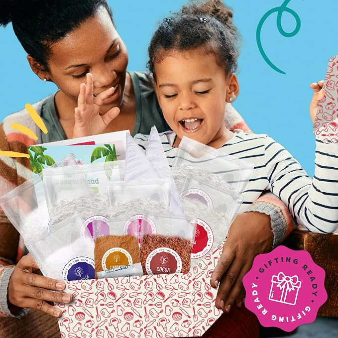 BAKETIVITY Monkey Banana Bread | Banana Cake Kids Baking Set for Girls & Boys | Baking Set for Kids with Pre-Measured Ingredients | Perfect Family Gifts for Cooking Lovers Ages 6-12