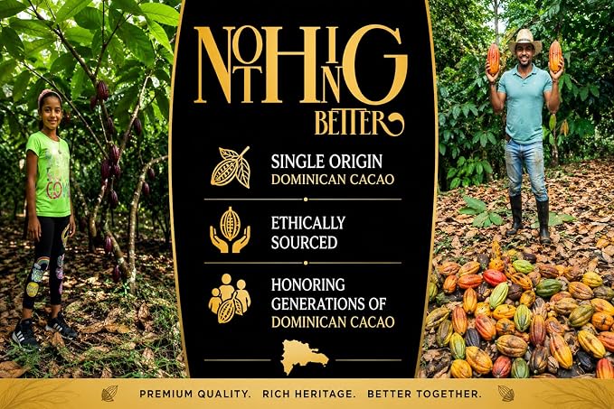 Nothing Better Alkalized Cacao Powder, Dutch Process, 8 oz | 100% Cocoa, Non-GMO, Gluten-Free, No Additives, Premium Dominican Cocoa