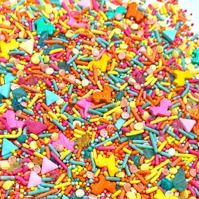 COOL MOM SPRINKLES Pinata Sprinkles (4 oz.) – Llama Themed Birthday Sprinkles for Decorating Cakes, Cupcakes, Cookies & Desserts – Mixed in the USA/Gluten-Free