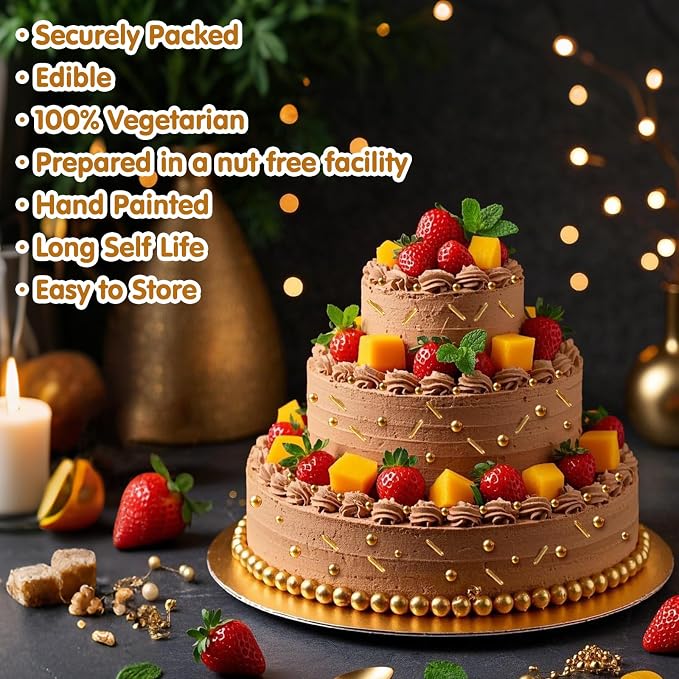 Gold Pearl Sprinkles,Edible Rods Pearl Sugar Candy Mix Size,130g/4.58oz,Baking Edible Cake Decorations,Cupcake Toppers,Cookie Decorating Donuts Ice Cream,Food Grade,Holiday Wedding Birthday Party Supplies