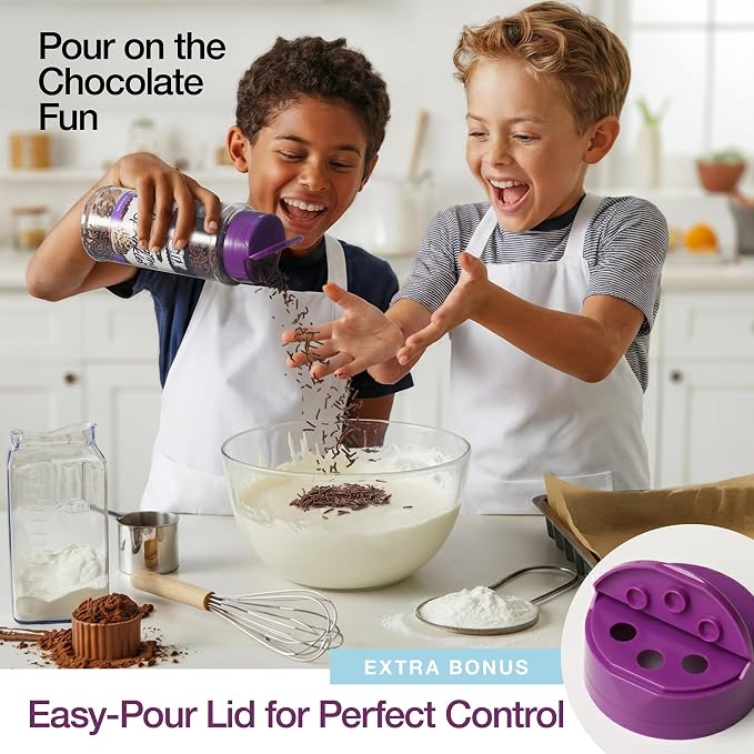 Chocolate Sprinkles – 10 oz Dessert Toppings for Ice Cream, Cake & Cookies – Chocolate Jimmies for Cupcakes, Sundaes, Brownies, Baking & Cake Decorations