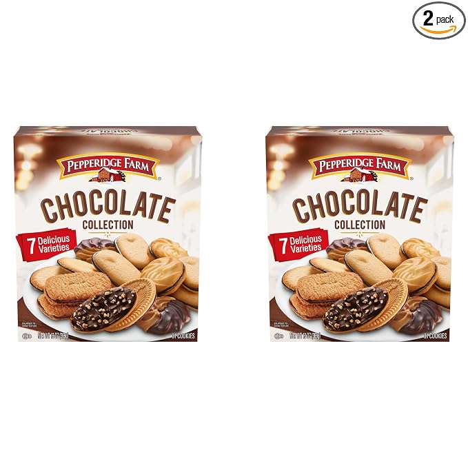 Pepperidge Farm Chocolate Collection, 7 Cookie Varieties, 13-oz Box (Pack of 2)