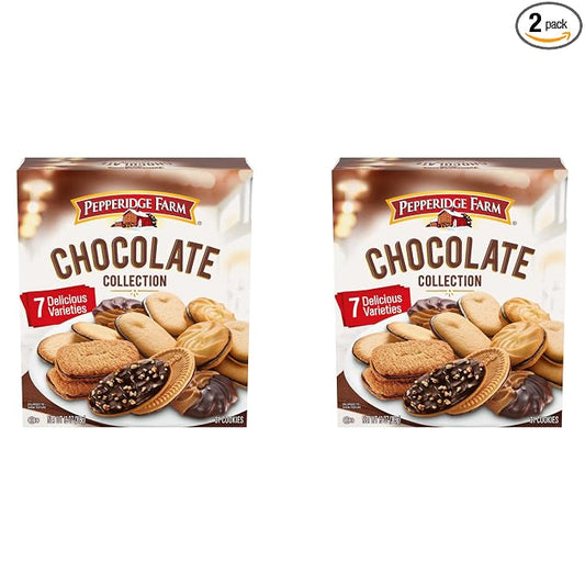 Pepperidge Farm Chocolate Collection, 7 Cookie Varieties, 13-oz Box (Pack of 2)