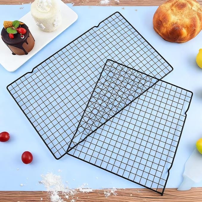 Extra Large Foldable Cooling Rack - Multi-Purpose Baking Cooling Rack for Cakes, Breads, Laptop Stand for Computer Cooling, Grill Rack with Foldable Legs (16.85" x 11.05")