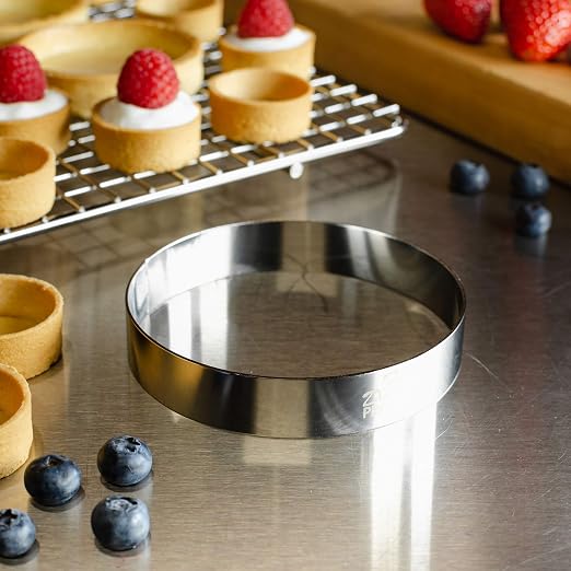 Fat Daddio's Stainless Steel Round Cake & Pastry Ring, 3.5 x 0.75 Inch