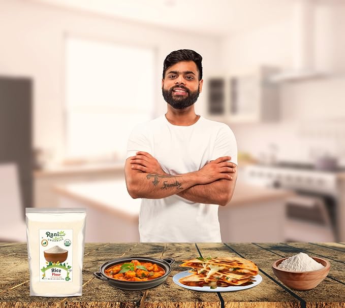Rani Organic Rice (White) Flour 32oz (2lbs) 908g ~ All Natural | Gluten Friendly | Vegan | NON-GMO | Kosher | Indian Origin | USDA Certified Organic