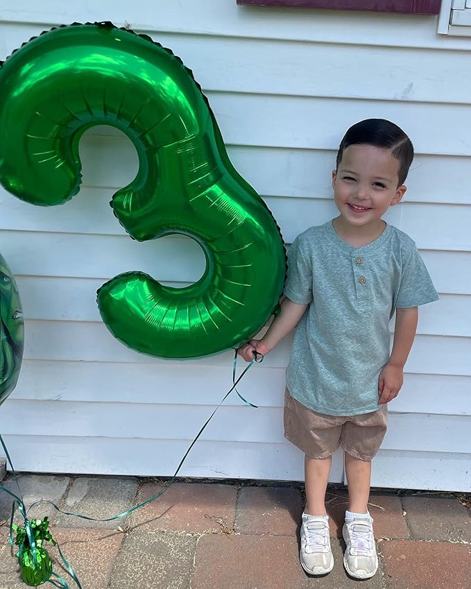 Dark Green Number 10 Balloon 40 Inch, 10th Birthday Party Decorations for Children, Giant 10 Foil Balloon for Party Supplies