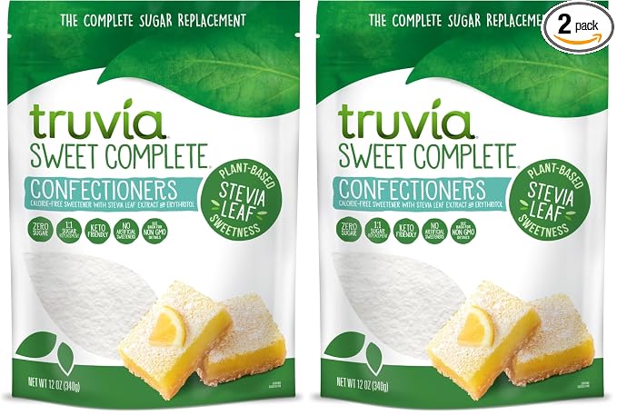 Truvia Sweet Complete Confectioners Calorie-Free Sweetener with the Stevia Leaf, 12 oz Bag (Pack of 2)