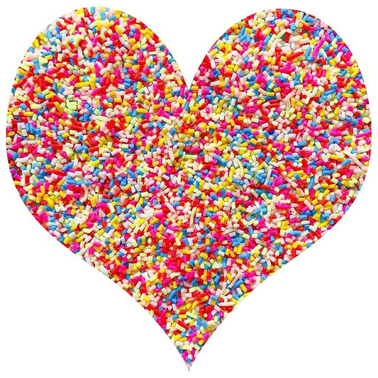 EHOPE 50g Fake Sprinkles Resin Sprinkles Fake Candy Sprinkles Clay Sprinkles Polymer Sprinkles Polymer Clay Slices for Nail Art DIY Crafts Cake Phone Case(Red Sugar granules-11）