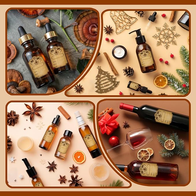 30 PCS Homemade Vanilla Extract Stickers, Vintage Bottle Label Stickers, Self-Adhesive Gift Tags for Handcrafted Bottles, Limoncello, Jars, 8oz & 16oz Storage Containers