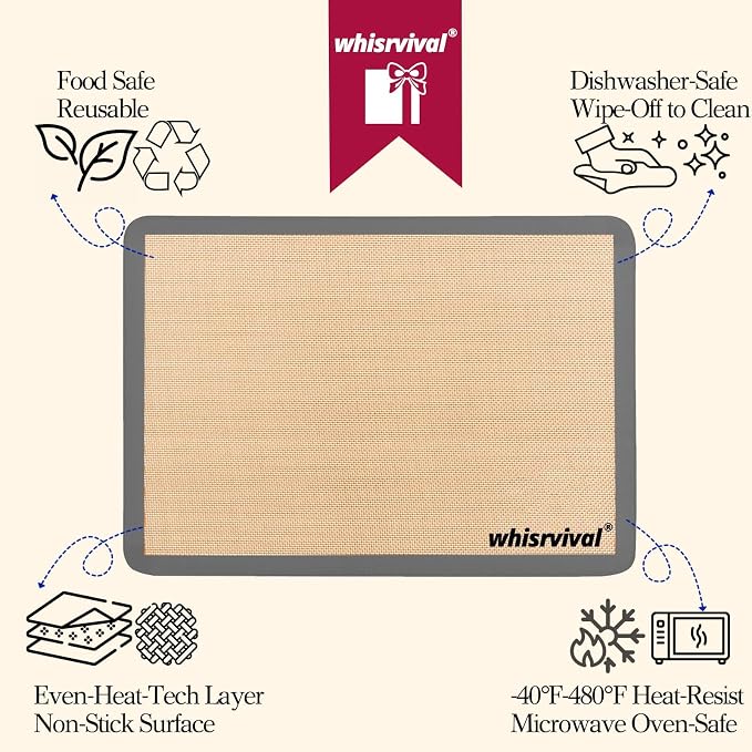 4 Pcs Silicone Baking Mat, Reusable Liners For Nonstick Baking, Easy Cleanup, Fits Small Quarter Sheet Pans For Cookies, Veggies And Pastry, Grey