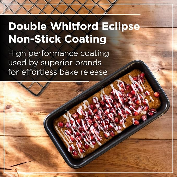 Wrenbury Bread Pan - Nonstick 8x4 Loaf Pans for Baking Bread with Rust Resistant Construction - Dishwasher Safe Bakeware for Homemade Cakes - Air Fryer Safe | Rust Resistant Construction - Dishwasher Safe Bakeware for Homemade Cakes - Air Fryer Safe