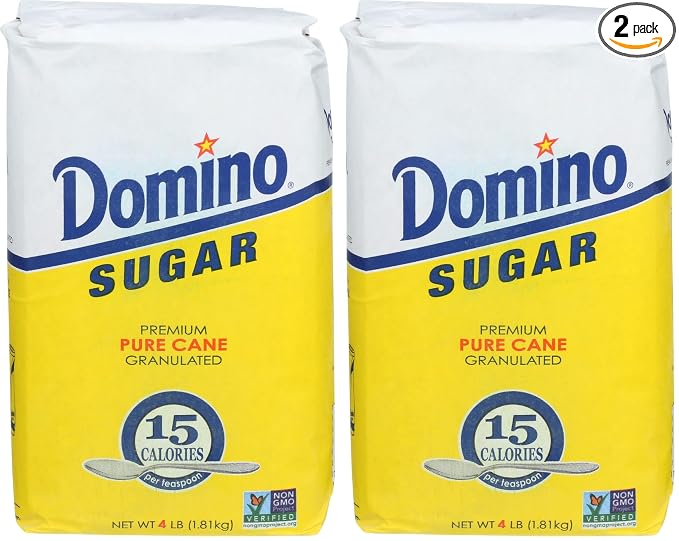 Domino, Granulated White Sugar, 4 lb (Pack of 2)