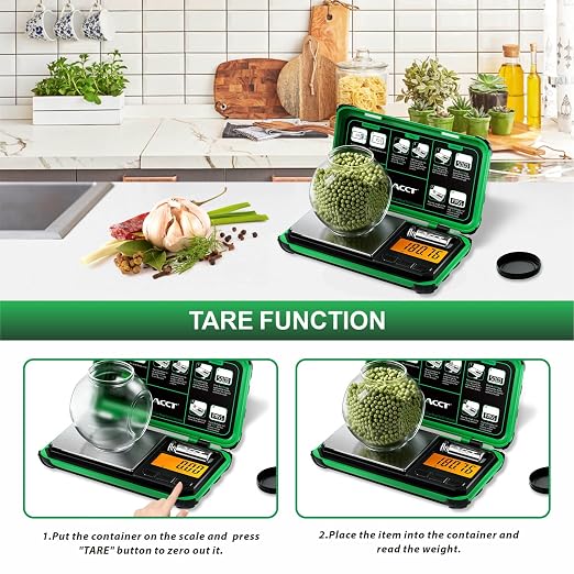 Precision Pocket Scale, 200gx0.01g Jewelry gram Scale, Digital Food Scale with LCD Display, one-Click Conversion 6 Units, Mini Scale for Kitchen/Powder/Coffee/Coins(Battery Included)