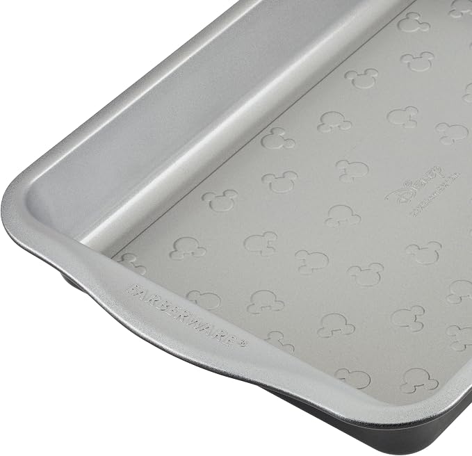 Farberware Disney Bake with Mickey Mouse Nonstick Baking Pan/Cake Pan, Rectangle, 9 Inch x 13 Inch Non Stick Bakeware Pan - Black