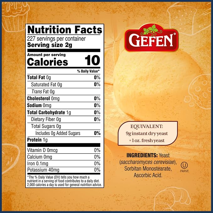 Gefen Instant Dry Yeast, 1 pound (2 Pack)