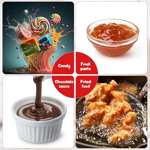 Photect Candy Thermometer with Pot Clip 8" Deep Fry Oil Thermometer for Candy Making Instant Read Cooking Food Thermograph Sugar Syrup Jam Jelly Oil Temperature Kitchen Accessories(Red,2 Pcs)