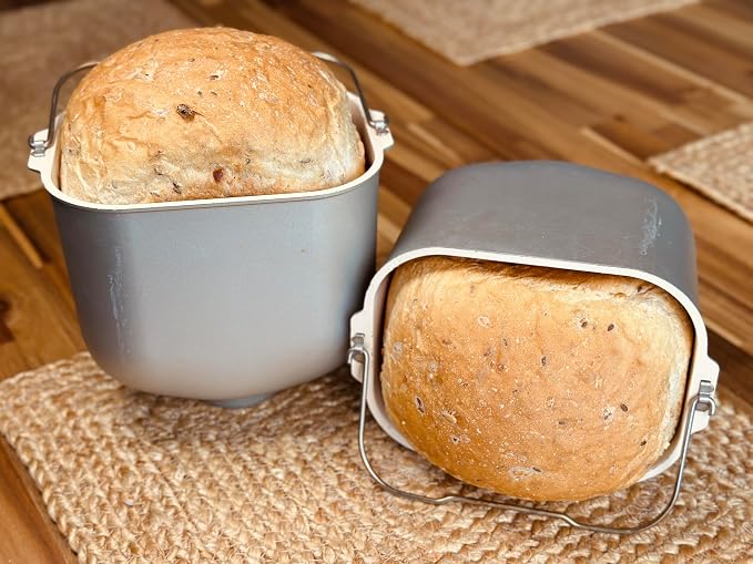Molibake Fitness Bread Mix – Pack of 2 – All-Natural High-Fiber Bread Mix for Bread Machine and Oven – 15 oz – Whole Grain Breads Mix with Carrots, Oats, Flax, Sunflower & Sesame Seeds – Easy-to-Use Bread Maker Mix for Homemade Baking