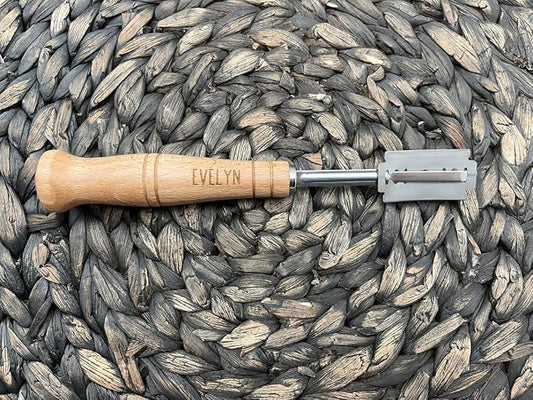Personalized Bread Lame – Custom Engraved Wooden Handle, Artisan Bread Scoring Tool, Sourdough Baking Accessory