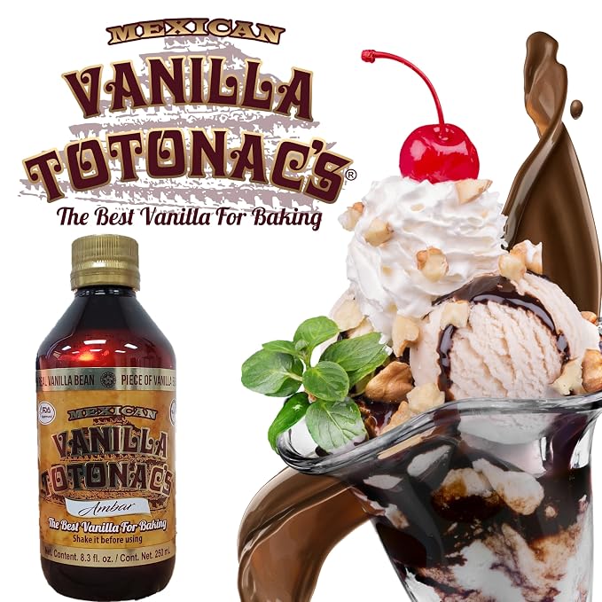 Mexican Vanilla Totonac’s Bottle - Pure Imported Vanilla Extract (Ambar/Clear: 500 ml / 16.6 Fl Oz (Pack of 1))