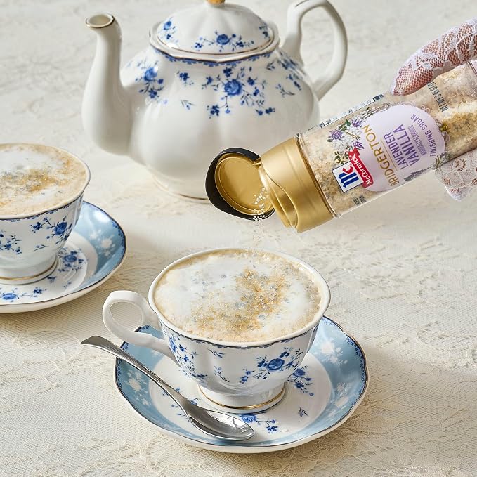 McCormick Bridgerton Finishing Sugar, Lavender Vanilla, Limited Edition, Floral Lavender Notes, Smooth Vanilla Flavor, For Cakes, Cocktails, Matcha Tea, and More, 3.45 oz (Pack of 2)