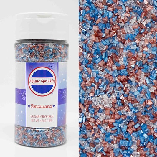 Mystic Sprinkles Fourth of July Sprinkles Mixes (Americana Sugar Crystals 4.2oz)