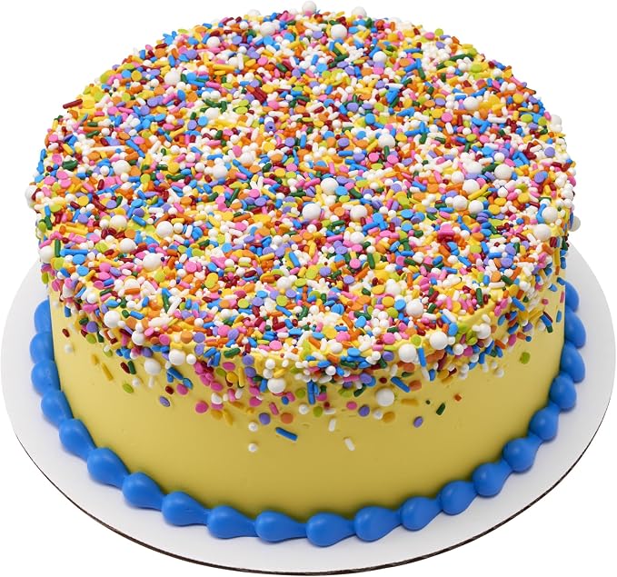 DecoPac Rainbow Party Fusion Mix Sprinkles, 26oz, Shaped Candy Sprinkles in Handheld Container, Magical Edible Decorations For Celebration Cakes, Cupcakes, Cookies and Donuts