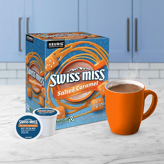 Swiss Miss Salted Caramel Hot Cocoa, Keurig Single Serve K-Cup Pods, 22 Count (Packs of 4)