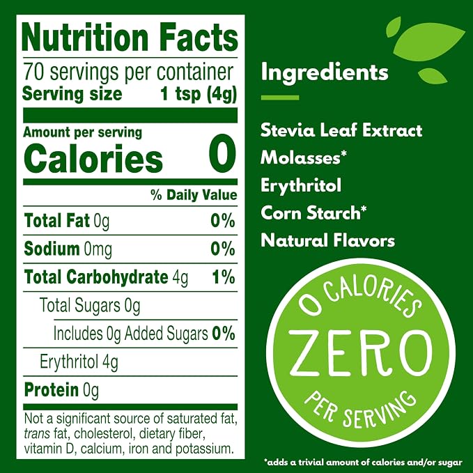 Truvia Calorie-Free Brown Spoonable Sweetener from the Stevia Leaf (9.8 oz Jar)