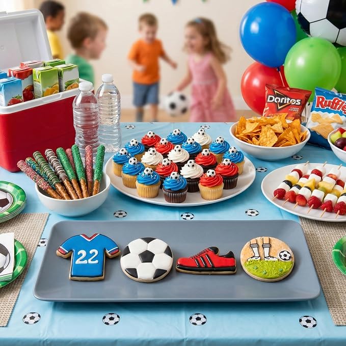Mostop Soccer Uniform Cookie Cutter with Stampers, 3D Sports Cookie Cutter Set, Cake Decoration Tools Birthday Party Supplies Favors
