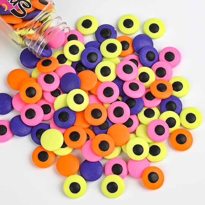 Bayep Rainbow Sprinkles for Cake Decorating Big Eyeball Candy for Ice Cream, Cookies, Baking, Cupcake Topper Colorful Sprinkles Perfect for Birthday Party Halloween Holiday Supplies 3.52 Ounce