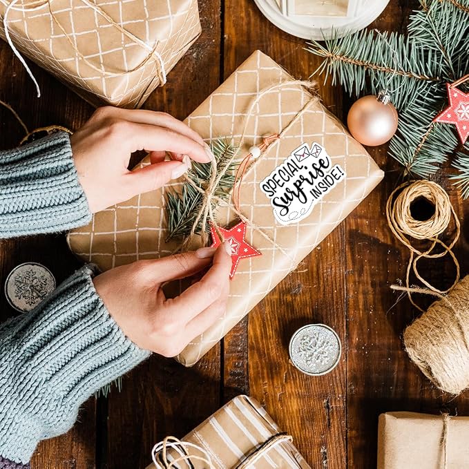 Special Surprise Inside Stickers, Funny Online Retailers Order Gifts Mailbox Paster, Coke Bag Packaging and Thank You Small Business and Other Purpose 1.7" L x 1.2" H 500 PCS