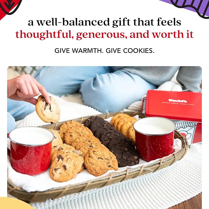 David's Cookies Freshly Baked Cookies - Delicious Handmade Soft Variety - Exquisite Gourmet Gift for Friends & Family on Special Occasions - Assorted 1lb