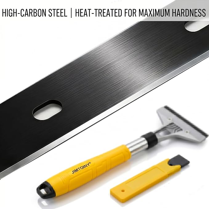30 Pack 4 Inch Scraper Blades, High-Carbon Steel, with Storage Box | Stays Sharp Through Full Paint Jobs, 5× Wider Coverage, Fits Most 4-inch Scrapers, Safe on Glass Stovetops and Tiles