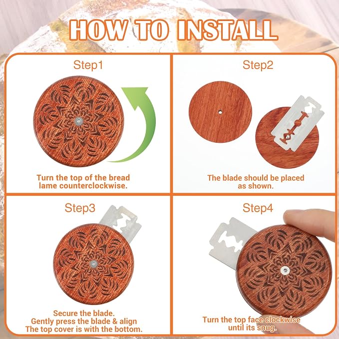 UFO Bread Lame Cutter Professional Bread Baking Scorer for Homemade | Slashing Tool Breads Cutting Knife, 5 Blades and Storage Cover